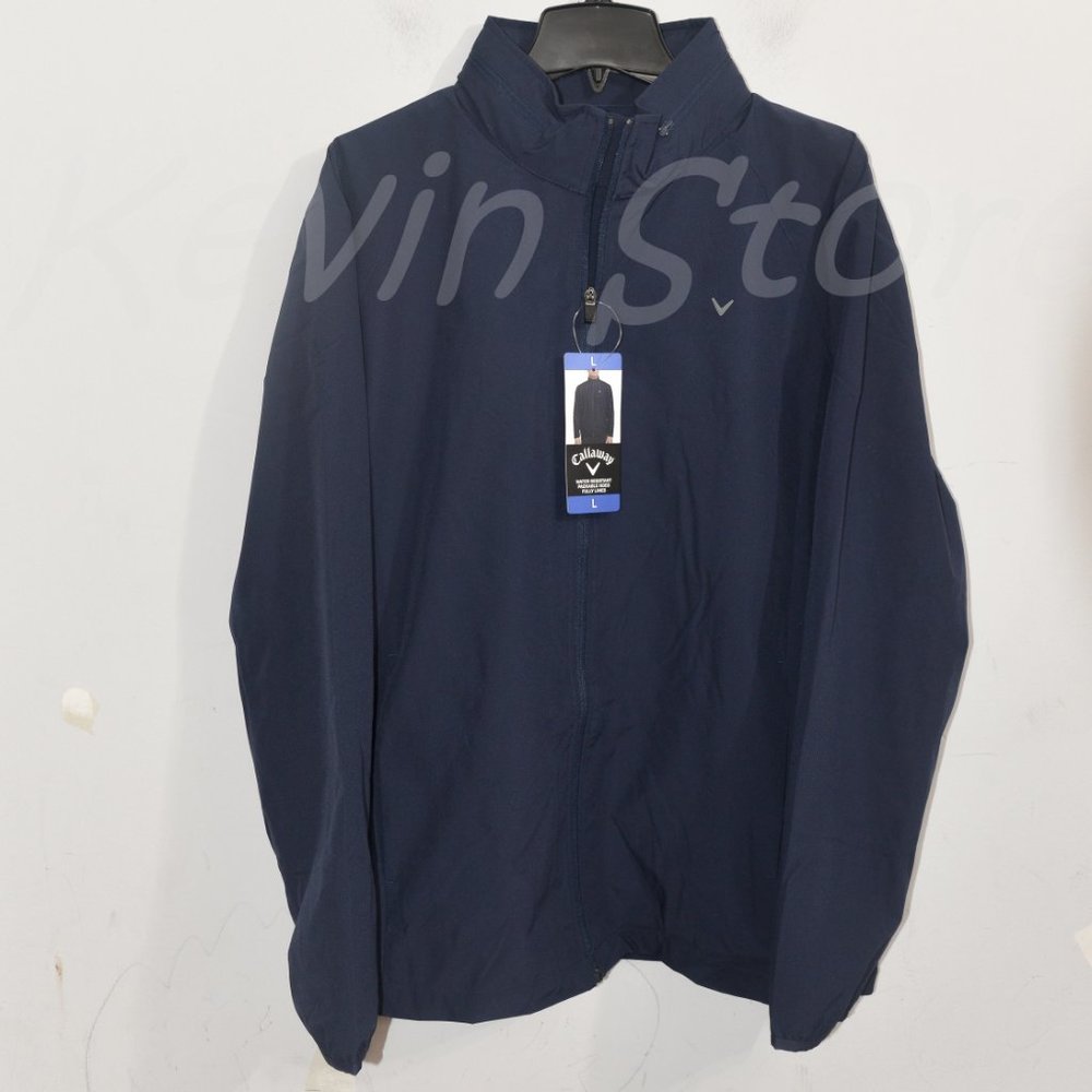 Navy NWT Callaway men package hood,‎ water resistant , fully lined